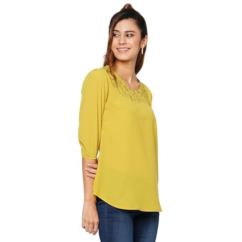 Image of GO-4 IT Women's Top with Cutwork Embroidery in Neck