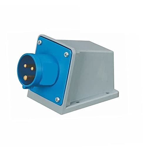 Industrial Reverse Wall Mounted Plug IP44 32 Amp 3 Pin 230V Single Phase-image-25