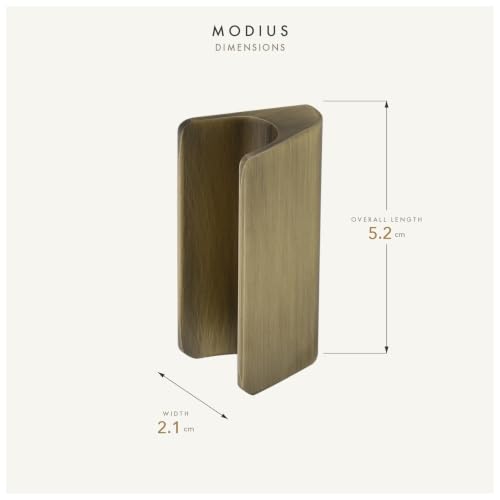 Image of MODIUS Cabinet Knob | Wardrobe & Drawer Knob | Cupboard Knob for Kitchen | Antique Brass Finish | Aluminium Cabinet Hardware | Pack of 2 (MS036253)