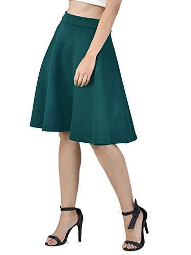 Image of Women's Flared Knee Length Skirt (XS-26, S-28, M-30, L-32, XL- 34, XXL-36 INCHES)