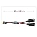 LIXINTIAN 12AWG XT60 Extension Cable, XT60 Female to 2 Car Cigarette Lighter Socket for Car,Portable Power Station,Solar Generator 25cm/9.8 inch