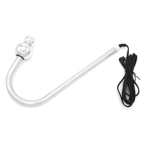 NAIXBTY SM Elektro Schock Edelstahl Analhaken mit Ball Elektrostimulation Bondage Analplug Anal Hook Analspielzeug Anal Plug BDSM Extrem Buttplug Anus Masturbator E-stim Sexspielzeug für Männer Frauen