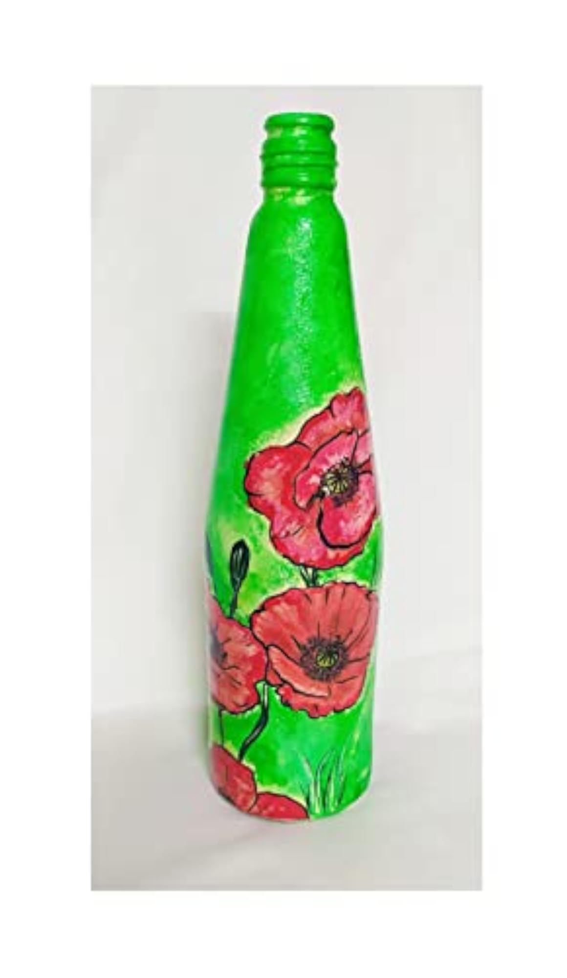 Decorative Hand Painted Glass Bottle for Home and Table Decoration