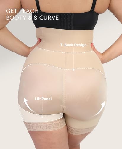 Image of SHAPELLX Shapewear for Women Tummy Control Thigh Slimming Body Shaper Shorts High Waisted Butt Lifting Shapewear Panties