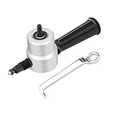 Baluue Doppelkopf Metall Blechknabber Bohrmaschinenaufsatz Nibbler Cutter für Aluminium Eisen Edelstahl Kunststoff Holz Robuster Tragbarer Schneidwerkzeugaufsatz für Heimwerker und