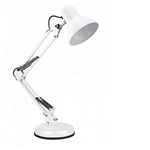 Luminária Articulada De Mesa Abajur Tipo Pixar Com Base, Garra e Lâmpada Branca