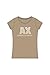 Armani Exchange Women's Studded Logo Slim Fit Scoop Neck Tee, Wood Grain, X-Large