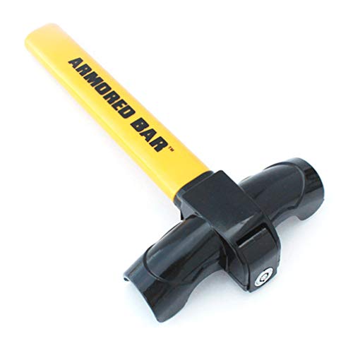 Bloqueo Universal para Volante de Coche, Bloqueo Barra de Bloqueo Antirrobo, con 2 Llaves