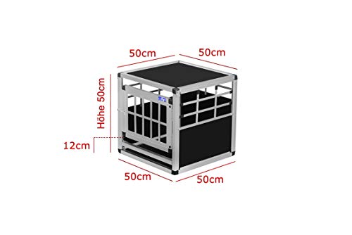 ALPUNA Transportbox N26 – Aluminium Hundebox 50×50×50 cm – Auto Hundebox