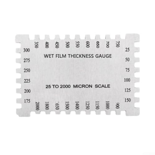 Stainless Steel Wet Film Gauge Comb for Measuring Paint and Coating Thickness Ranges from 25 to 2000um (Square type)