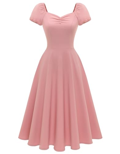 Image of Wedtrend Women's 1950s Dresses With Sleeve 40s Tea Party Dresses Cocktail Dress Swing Vintage Dress