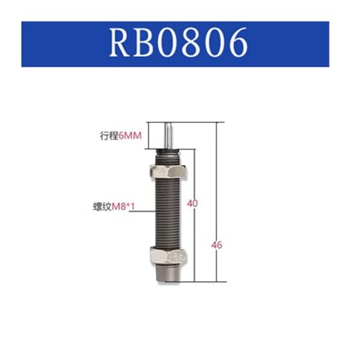 Amortisseur de pression d'huile RB0806 régulateur de vérin hydraulique