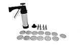 Cookie Press Kit Gun Machine Cookie Making Cake Decoration 13 Press Molds & 8 Pastry Piping Nozzles Cookie Tool Biscuit Maker