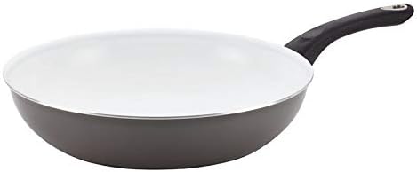 Pemberly Row Ceramic Nonstick Cookware 12.5" Skillet in Gray