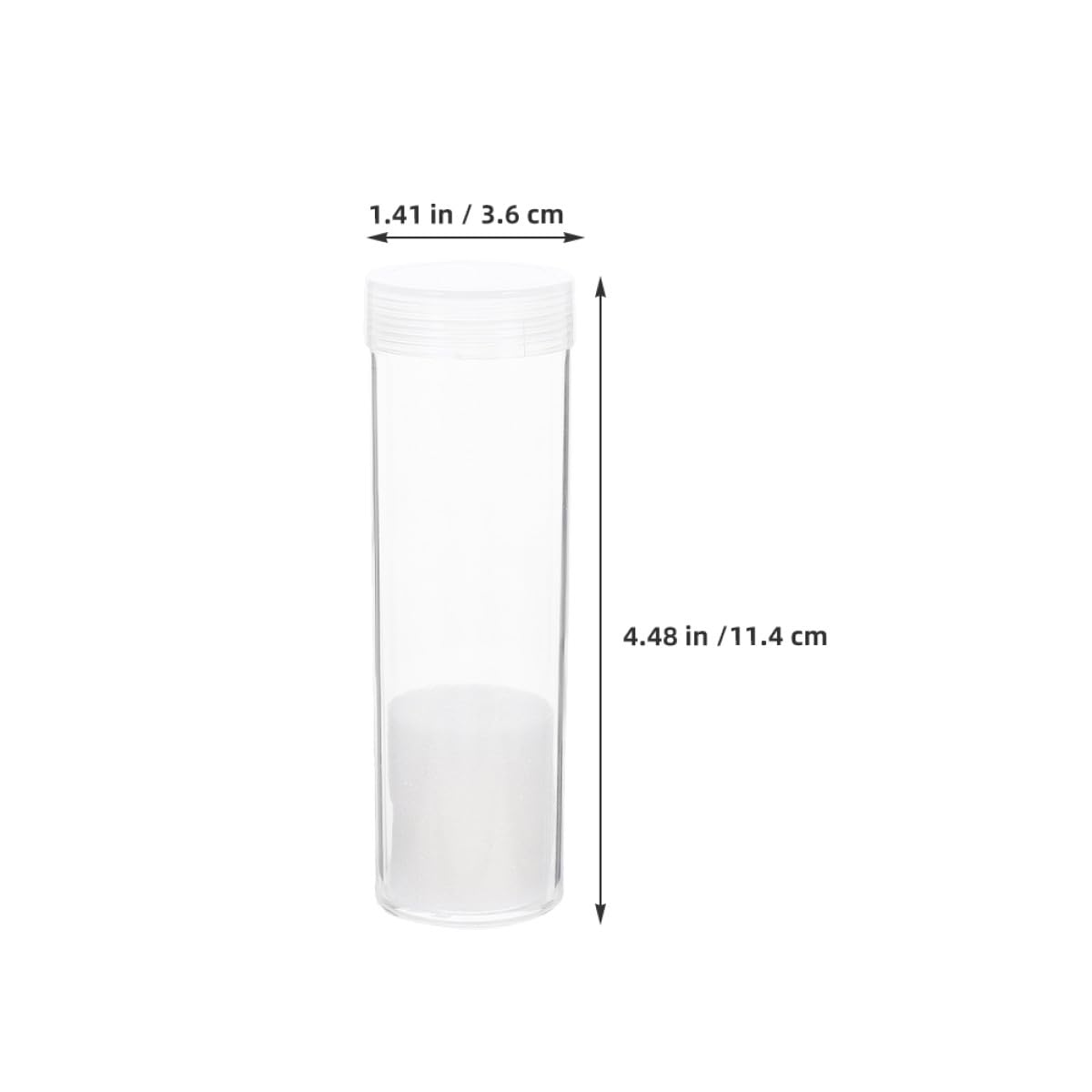 20pezzi Tubo Porta Monete Trasparente Fodera in Schiuma Contenitore per Monete da Tubo di Raccolta in Plastica per Quarti di Dollaro