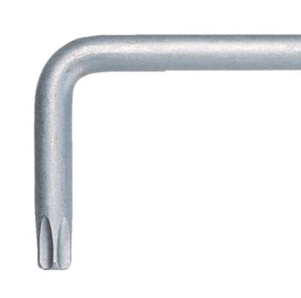 KS Tools 151.2241 Torx Allen Key with Bore Short TB6, Chromé Satiné, T6 - Image 2
