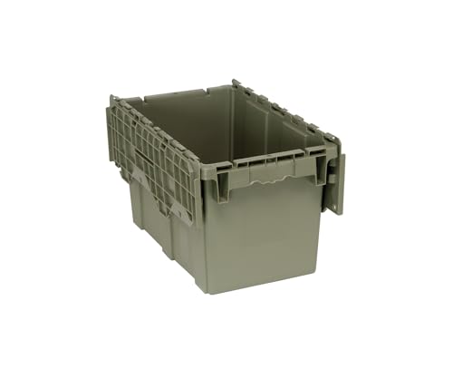 Quantum QDC2213-12 Plastic Storage Container with Attached Flip-Top Lid, 22" x 13" x 12", Gray