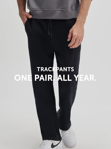 Image of XYXX Men's Solid Combed Cotton Trackpant | Mens Trackpant | Drawstring | Solid-Relaxed Fit