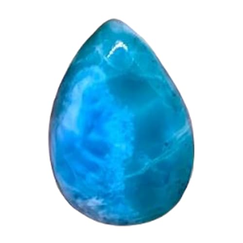 Larimar cabochon poire naturelle 19x13mm pour remplacer une pierre perdue