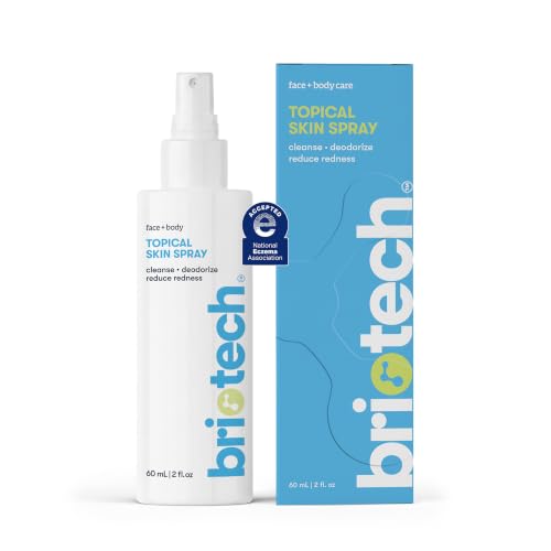 BRIOTECH Topical Skin Spray, Face &amp; Body HOCl Skincare, Travel, 2 oz