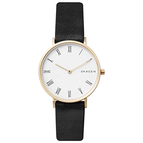 Skagen Femme Analogique Quartz Montre avec Bracelet en Cuir SKW2678