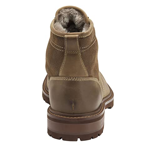 Image of Johnston & Murphy Men's Barrett Plain Toe Shearling Boot Brown Oiled Full Grain /Shearling 11 M US