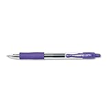 Pilot G2 Retractable Premium Gel Ink Roller Ball Pens, Extra Fine, Dozen Box, Purple