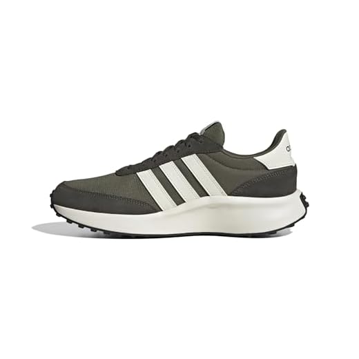adidas Run 70S Shoes, Zapatos Hombre, Shadow Olive/Off White/Olive strata, 44 EU
