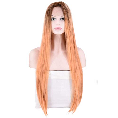 Perruque avant dentelle rose pour masquer une perte de cheveux - 6
