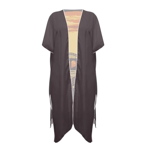 Swimsuit Coverups for Women, Long Kimono Bikini Cover Up Open Front Bathing Suit Cover Ups2