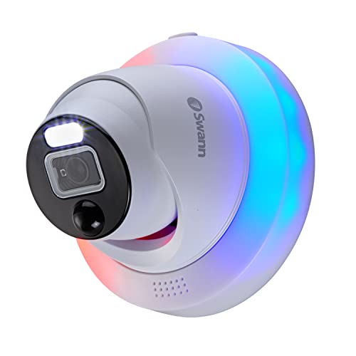 Caméra de sécurité dôme DVR 4K Swann avec vision nocturne couleur pour extérieur