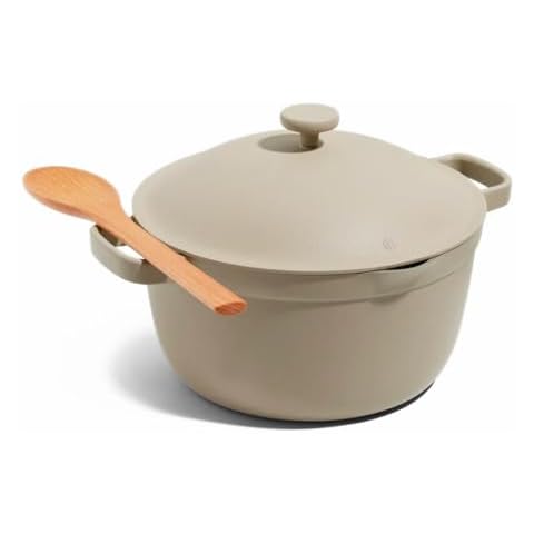 Our Place Perfect Pot - 5.5 Qt. Nonstick Ceramic Sauce Pan with Lid | Versatile Cookware for Stovetop and Oven | Steam, Bake, Braise, Roast | PTFE and PFOA-Free | Toxin-Free, Easy to Clean | Steam Cover