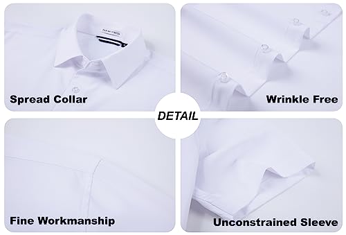 WARHORSEE Mens Dress Shirts Short Sleeve Performance 4-Way Stretch Wrinkle Free Casual Button Down Shirt3