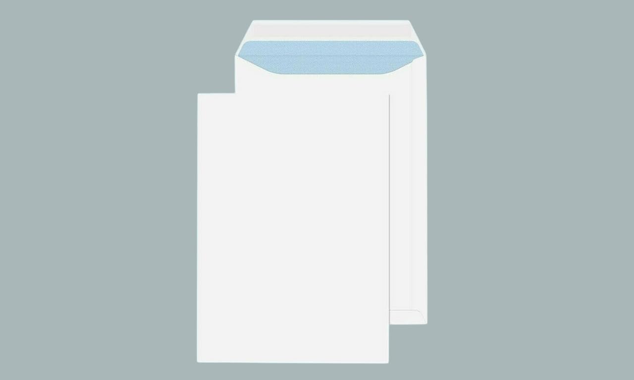 Quality Plain 90GSM White ENVELOPES SELF Adhesive Peel Seal Strong Paper C5/A5 C6/A6 C4/A4 (500, A4 [229mm X 324mm])