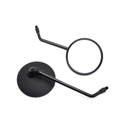 Espejos retrovisores moto redondos de aluminio negro mate para extremos de manillar BMW