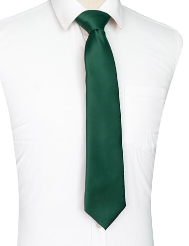 Image of JEMYGINS Solid Color Tie Mens Necktie for Business and Wedding