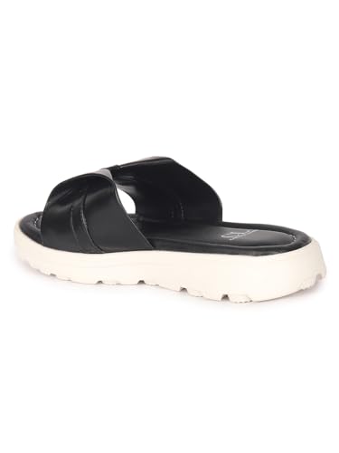 Image of Carlton London women's Comfort Slide Sandals with Bow