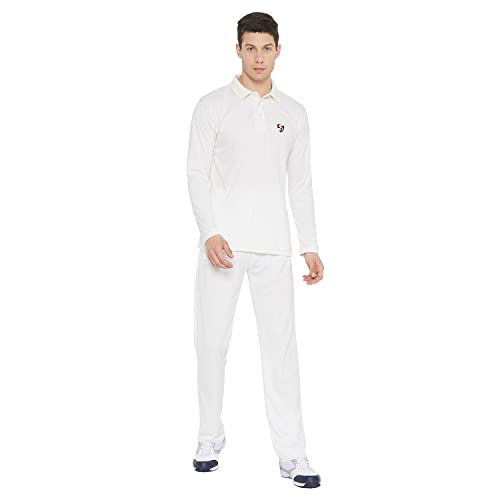 Image of SG CLUB Full sleeves Cricket whites Junior Combo (Pant+Shirt)