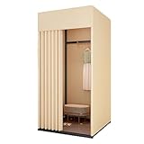Tragbarer, faltbarer Ankleidezimmer, mobiler Bekleidungsgeschäft für Outdoor-Einkäufe, 3 (Beige, 1 x 0,8 x 2 m) – sofortige Privatsphäre und einfache Einrichtung
