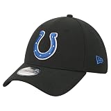 New Era Men's Black Indianapolis Colts Core Team 39THIRTY Flex Hat