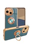 シズカウィル AQUOS sense10 用 / sense9 用 SH-53F 用 SH-53E 用 SHG14 用 スマホケース スマホリング グリッティア リング付きケース ブルーグレー 1個入り