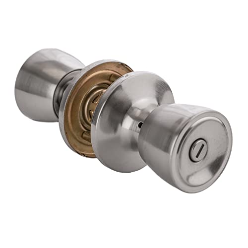 Toughgrade Mobile Home Privacy Lockset | Tulip | Brushed Nickel | Lockable Door Knob Set | Keyless (1) #TOP2