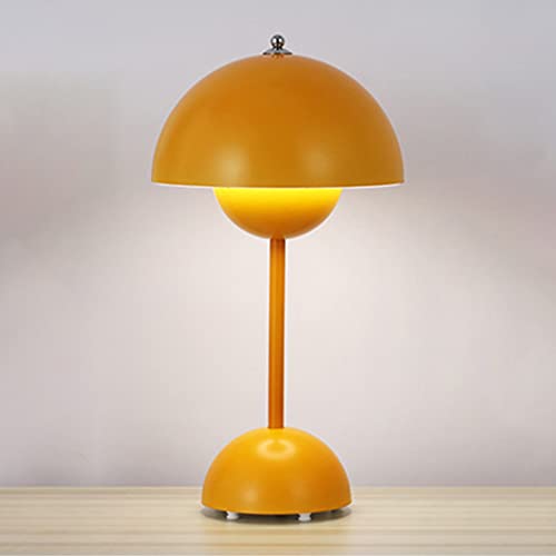 Litfad Modern Nordic Led Table Lamp Wrought Iron Macaron Table Light Creative Led Desk Lamp With Acrylic Shade - 110V-120V Usb Rechargeable Yellow #TOP5