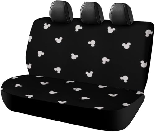 ミッキーマウス (5) アニメ カーシートカバー 車シートカバー 後部座席用 シート保護 おしゃれ カー用品 軽/普通車 汎用 後席クッションカバー 人気 四季通用 プレゼント