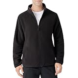 Lightweight Jackets For Men, Men's Soft Polar Fleece Jacket Full Zip Casual Outdoor Warm Coats With Pockets Mens Rain Hood Breathable Coat Doctor Fashion Blazers (XL, Black)