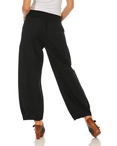 ZARMEXX Casual Pantaloni di Lino da Donna