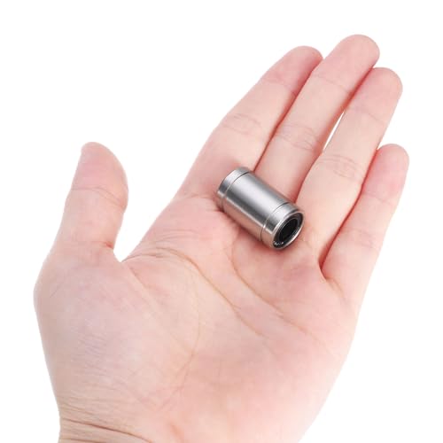 Uxcell A24073100UX0154 4Pcs Lm8Uu Linear Bearing 8Mm Bore 15Mm Od 24Mm Length Linear Ball Bearings Nickel Plated Surface Double Side Rubber Sealed Bearing Steel thumb #3