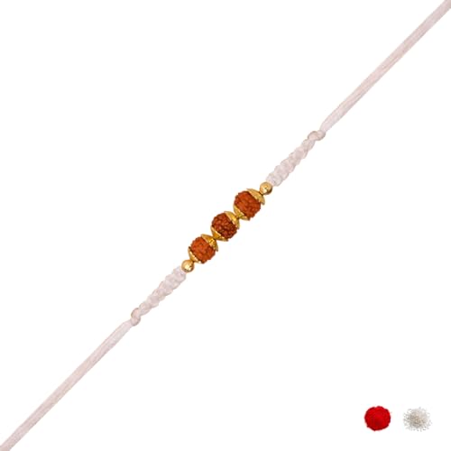 Image of I Jewels Design Rakhi With Roli Chawal & Rakshabandhan Card For Bro /Brother /Bhai