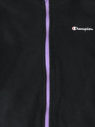 Champion Girls Lightweight Black & Purple Fleece Jacket Sweatshirt2