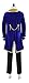Men's Beast Costume Royal Prince Outfit Beast Halloween Cosplay Blue Velvet Coat Brocade Vest Suit Set (Blue, Large)